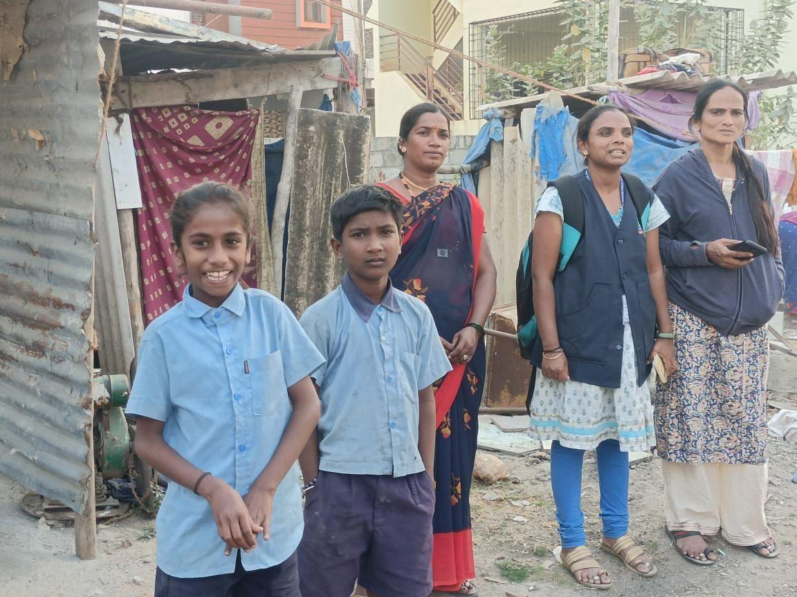 Children during field visit