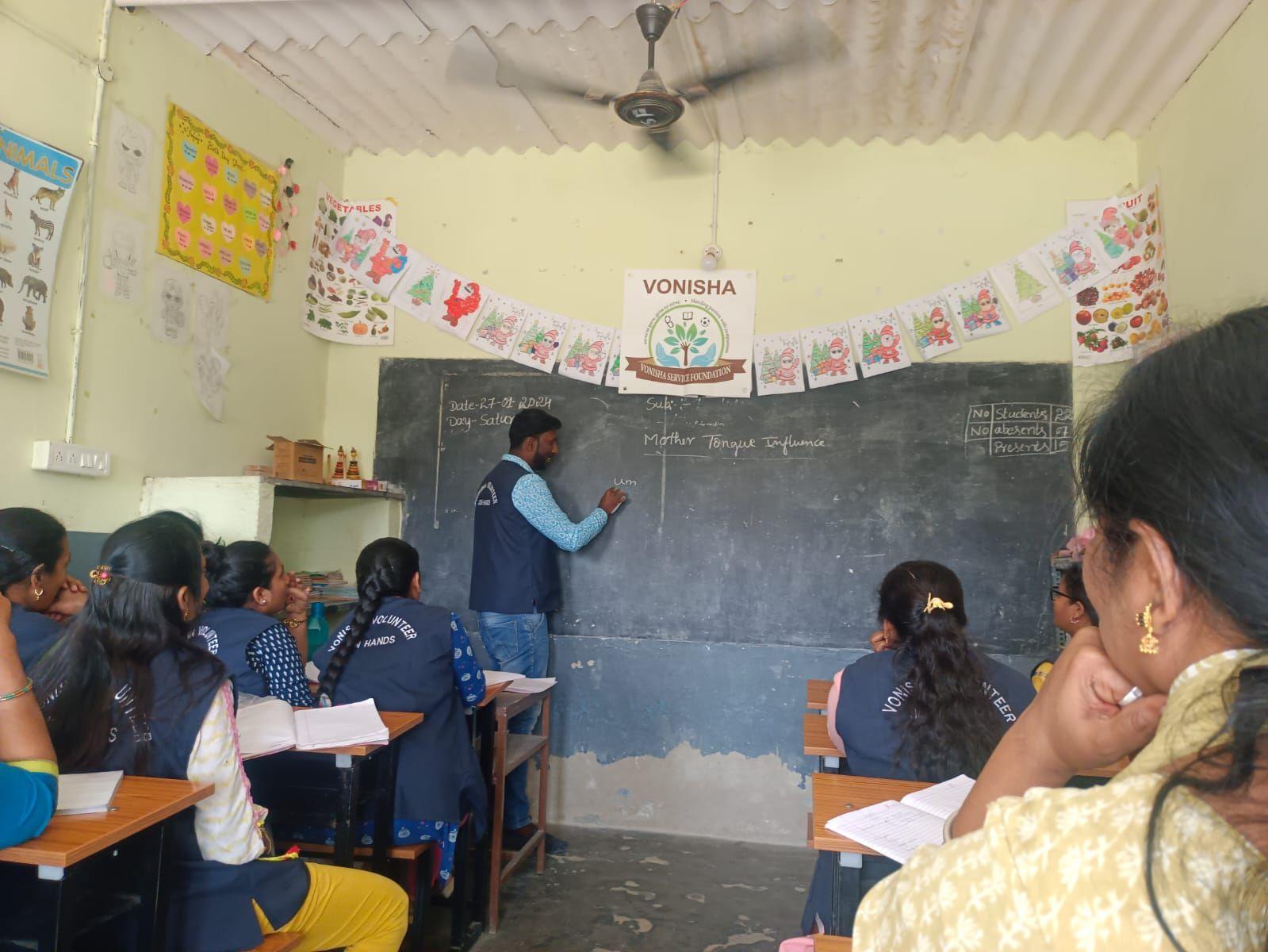 Students and Teacher in Classroom