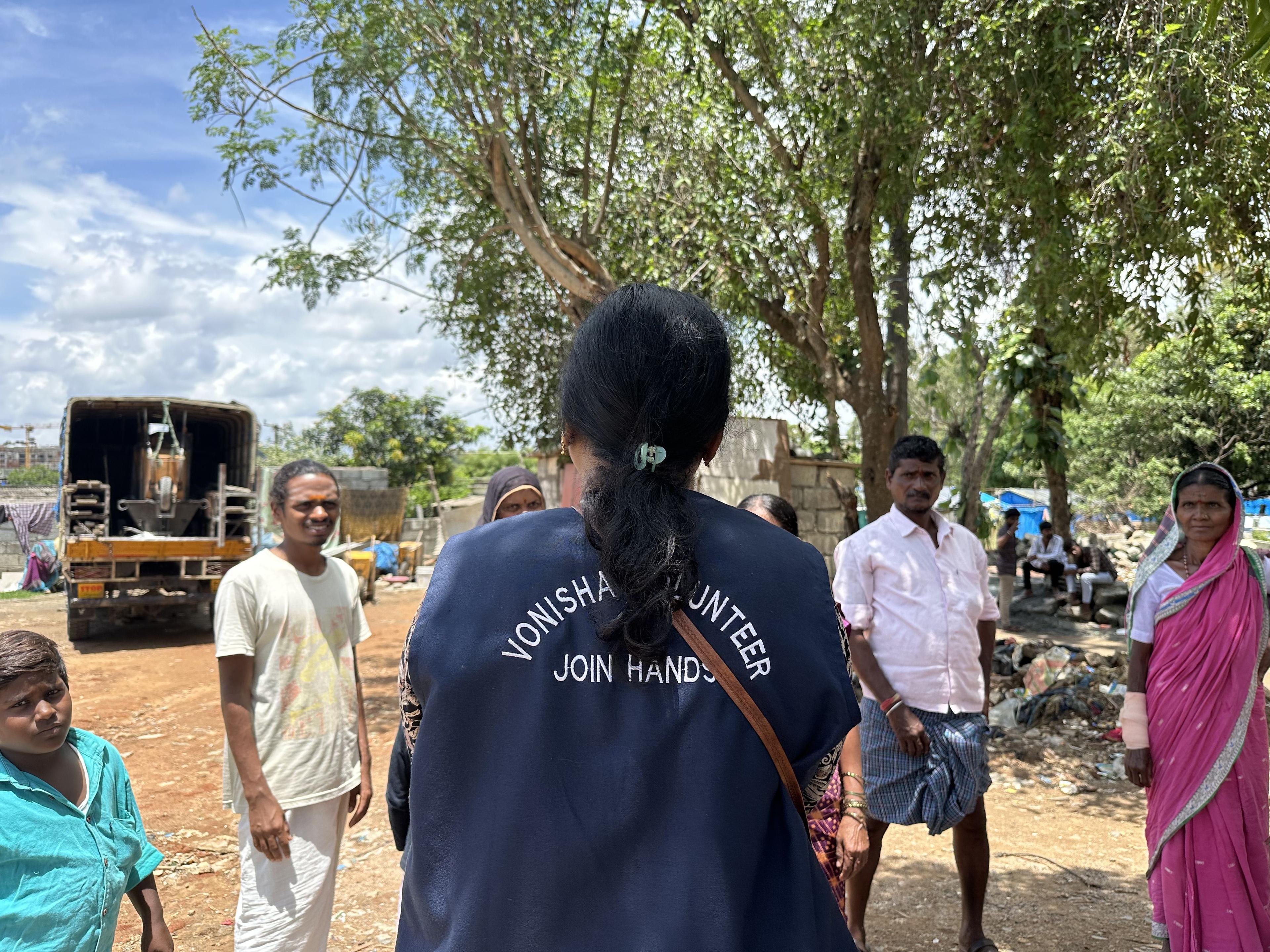 Volunteers on site